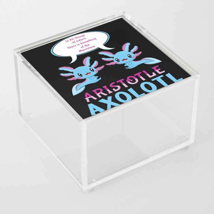 Marvelous Amphibian Cartoon Cute Kawaii Axolotl Acrylic Box