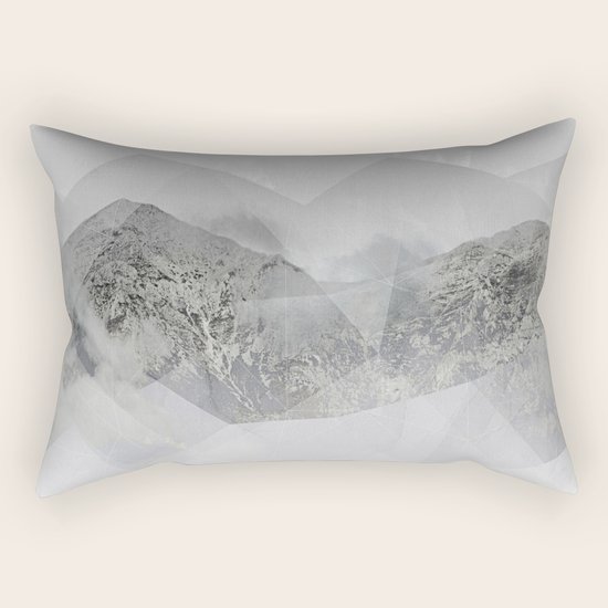 Snowy Mountains Rectangular Pillow