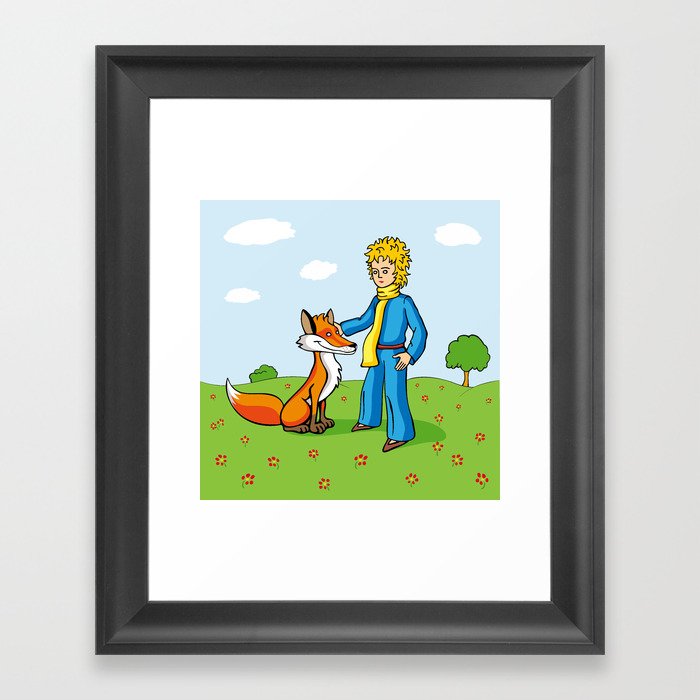 The Little Prince and The Fox  Framed Art Print