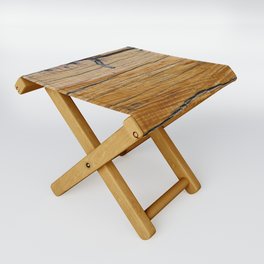 Natural wood background, wood slice and organic texture Folding Stool