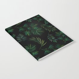 Embroidered Green Leaves Notebook