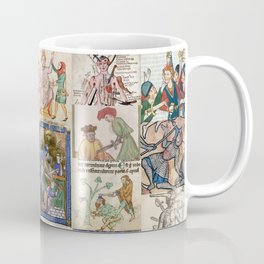 People Getting Stabbed in Medieval Manuscripts Coffee Mug | Melee, Vintage, Medievalmanuscript, Collage, Sword, Funny, Armour, Medieval, Stab, People 
