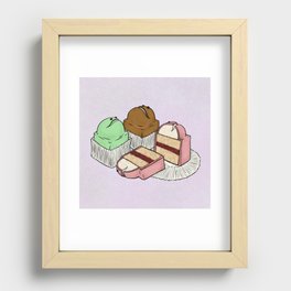 F is for Frog Cake Recessed Framed Print