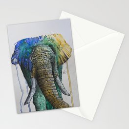watercolor elephant Stationery Cards