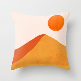 Abstraction_Mountains_SUN_Minimalism_01 Throw Pillow