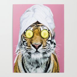 Tiger in a Towel Poster