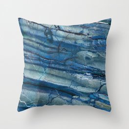 Ocean Depths Blue Marble Throw Pillow