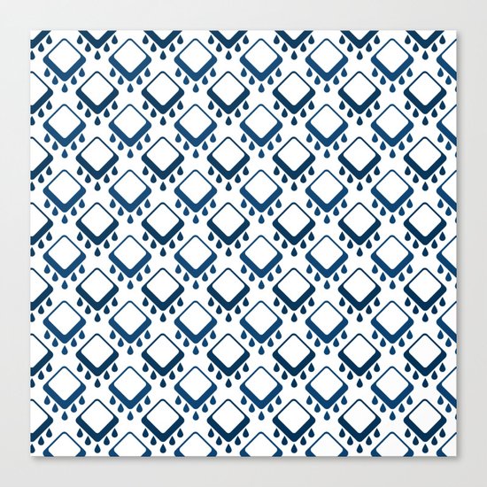 Abstract colorful geometric pattern .Blue and white . Canvas Print