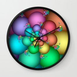 Pastel Colours Spiral Wall Clock | Colorfulspiral, Geometric, Beautifulspiral, Rainbowart, Fractalart, Graphicdesign, Rainbowspiral, Rainbowfractal, Beautiful, Fractal 