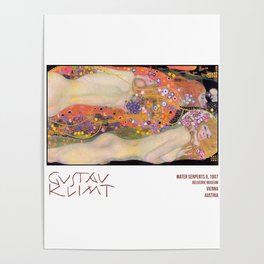 Water Serpents by Gustave Klimt Poster
