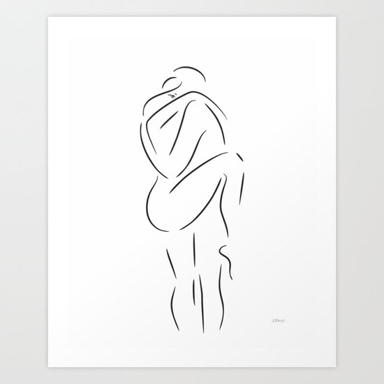 Erotic Embrace Drawing Minimalist Sketch Of Nude Couple Art Print By Siretmr Society6,Pencil Sketch Dragon Ball Super Drawing