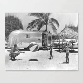 Family Holiday In The Airstream Canvas Print