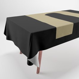 letter N (Sand & Black) Tablecloth