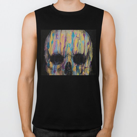 Psychedelic Skull Biker Tank