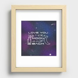 Love You To the Moon and Back Recessed Framed Print