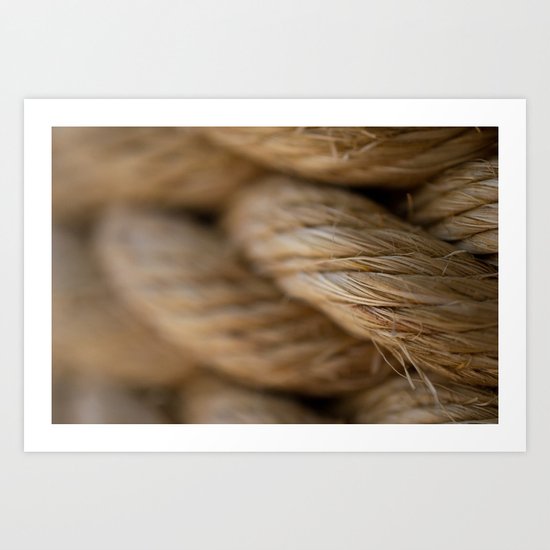Macro Nautical Rope Art Print