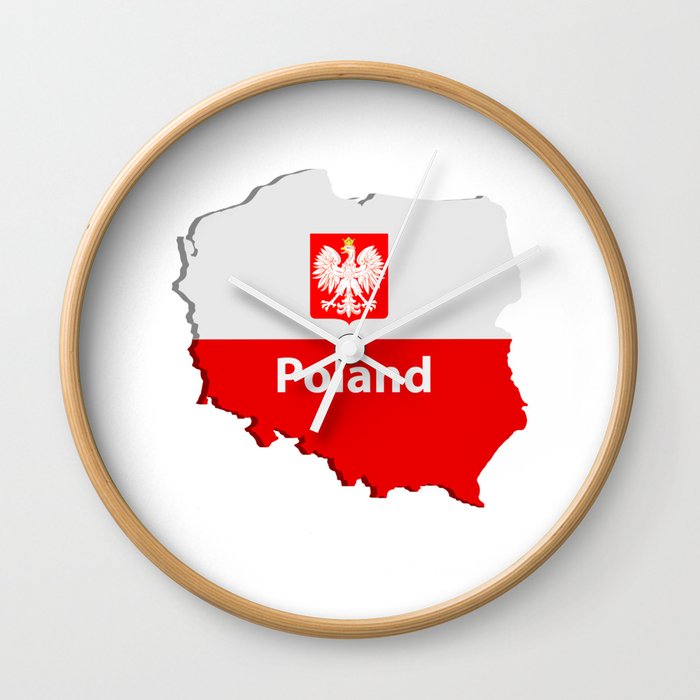 Poland map Wall Clock