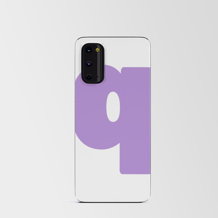 q (Lavender & White Letter) Android Card Case