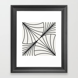 form x anvil | round wave | charcoal on white Framed Art Print