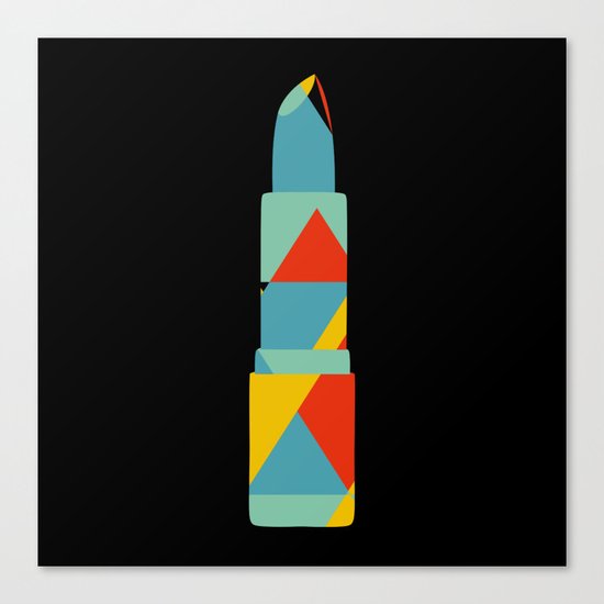 Lipstick Hues on Black Canvas Print
