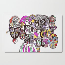 Tao of immortality (chinese cubism illustration) Cutting Board