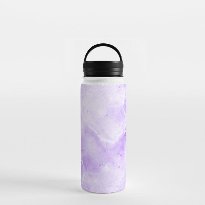 Lavender Purple Marble Nebula Water Bottle