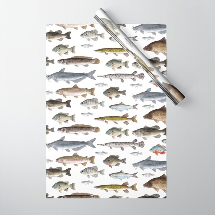 A Few Freshwater Fish Wrapping Paper