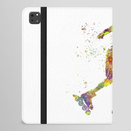 Young skater in watercolor iPad Folio Case