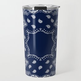 Bandana - Navy Blue - Boho Travel Mug