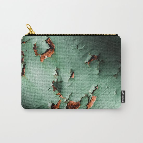 Cool turquoise brown rusty metal Carry-All Pouch