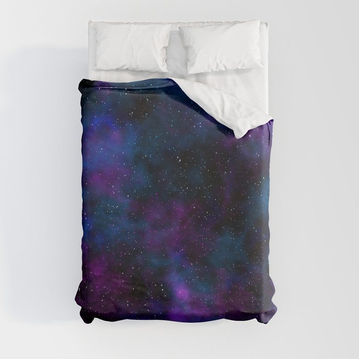 Space beautiful galaxy starry night image Duvet Cover