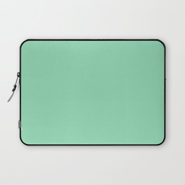 Pastel Sea Green Color Laptop Sleeve By Nicnak85 Society6