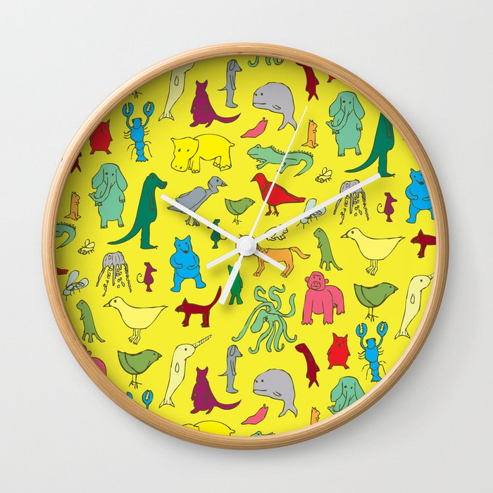 alphabet animals Wall Clock