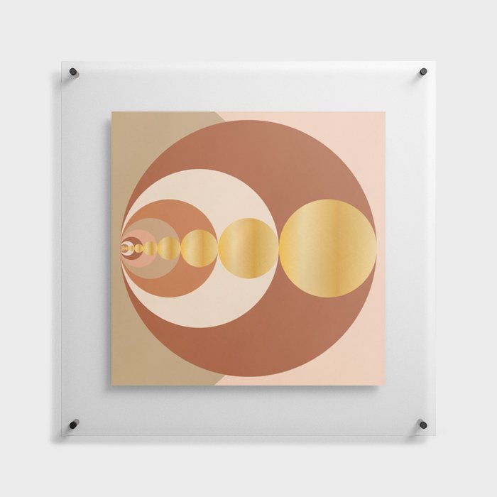 Golden Ratio Circle in Circle Floating Acrylic Print