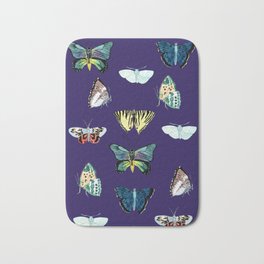 Butterflies Bath Mat | Graphicdesign, Botanical, Wandkunst, Schmetterlinge, Aquarell, Curated, Homeoffice, Tiere, Animal, Wallart 
