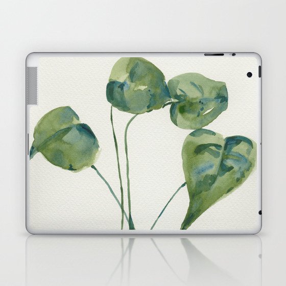 Small monstera watercolor Laptop & iPad Skin