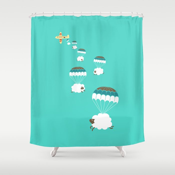 Sheepy clouds Shower Curtain