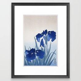 Iris flowers by Ohara Koson Framed Art Print
