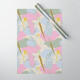 Bunnies and dandelions Wrapping Paper