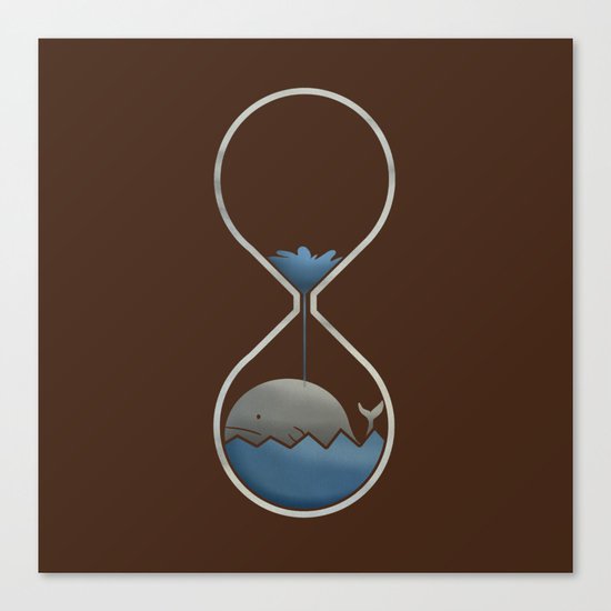 whale hourglass Canvas Print