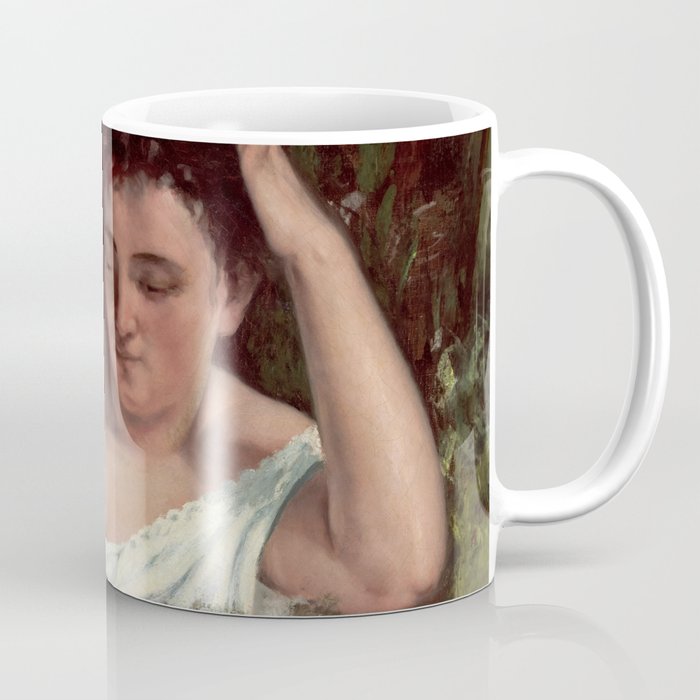 A Young Woman Reading, 1866-1868 by Gustave Courbet Coffee Mug