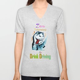 Zero Tolerance for Drink Driving - Yellowbox ink painting V Neck T Shirt