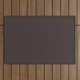 Dark Gray Brown Solid Color Pantone Black Coffee 19-1111 TCX Shades of Black Hues Outdoor Rug