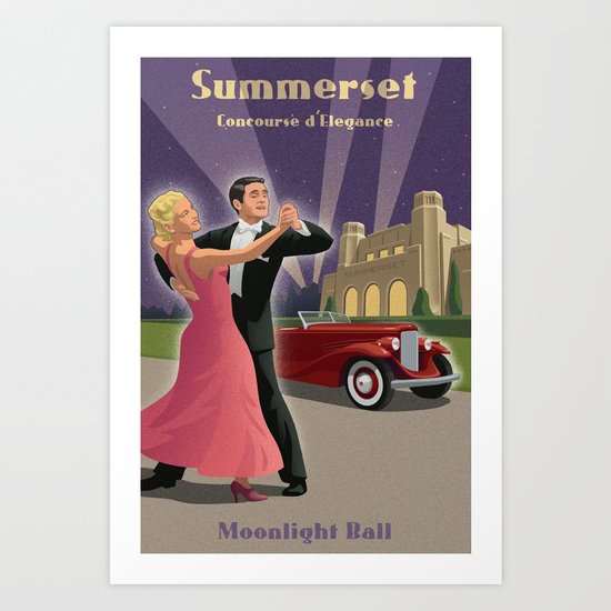 Moonlight Ball Art Print