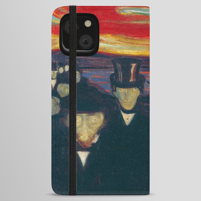 Edvard munch Anxiety,1894 iPhone Wallet Case