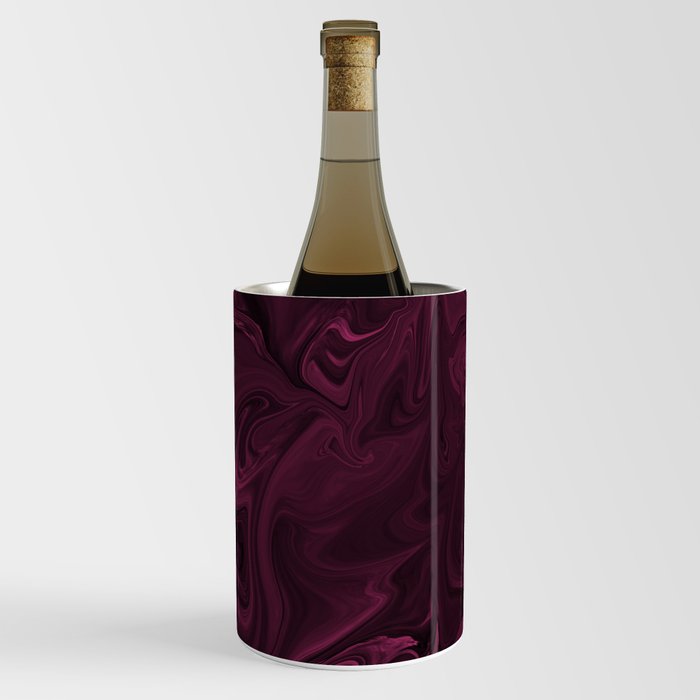Deep Burgandy Modern Contemporary Wine Chiller
