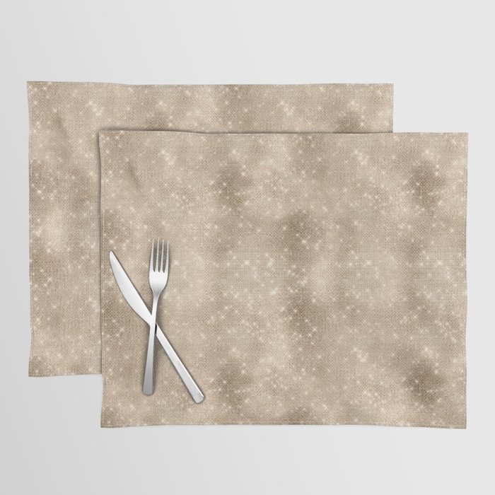 Glamorous Bling Soft Gold Luxury Pattern Placemat