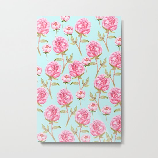 Pink Peonies Metal Print