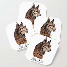 Iberian Lynx Profile Coaster