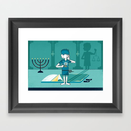 Samuel Hears God's Voice (by Corbin Watkins) Framed Art Print